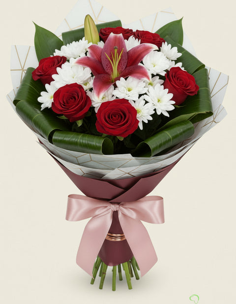 Лилиум,Роза и Хризантема