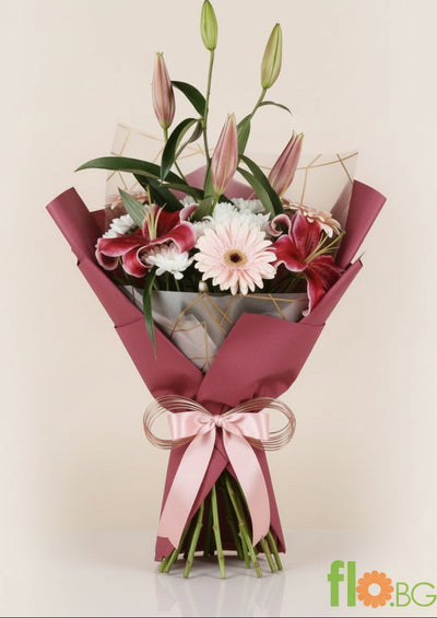 Bouquet of Lilium, Chrysanthemum and Gerbera