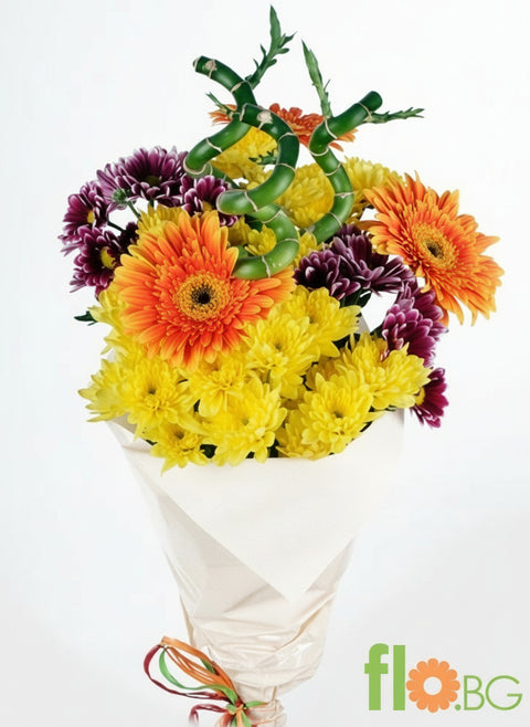 Букет Гербери и Хризантеми