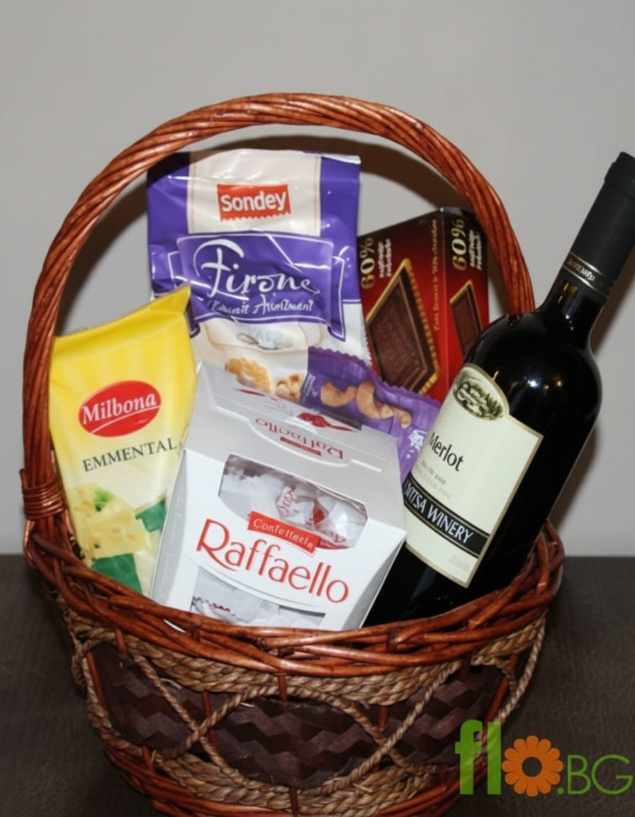 КОШНИЦА-ВИНО И ЛАКОМСТВА