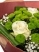 Букет Хармония зелени хризантеми, три бели рози, нежна гипсофила и зеленина