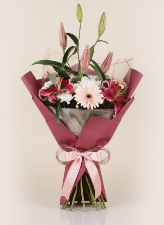 Lilium, Chrysanthemum and Gerbera bouquet