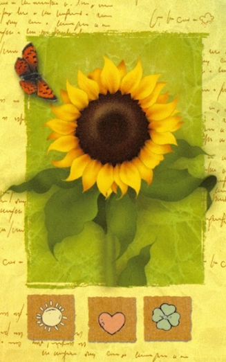 Картичка със слънчоглед