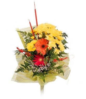 Gerbera and Chrysanthemum bouquet