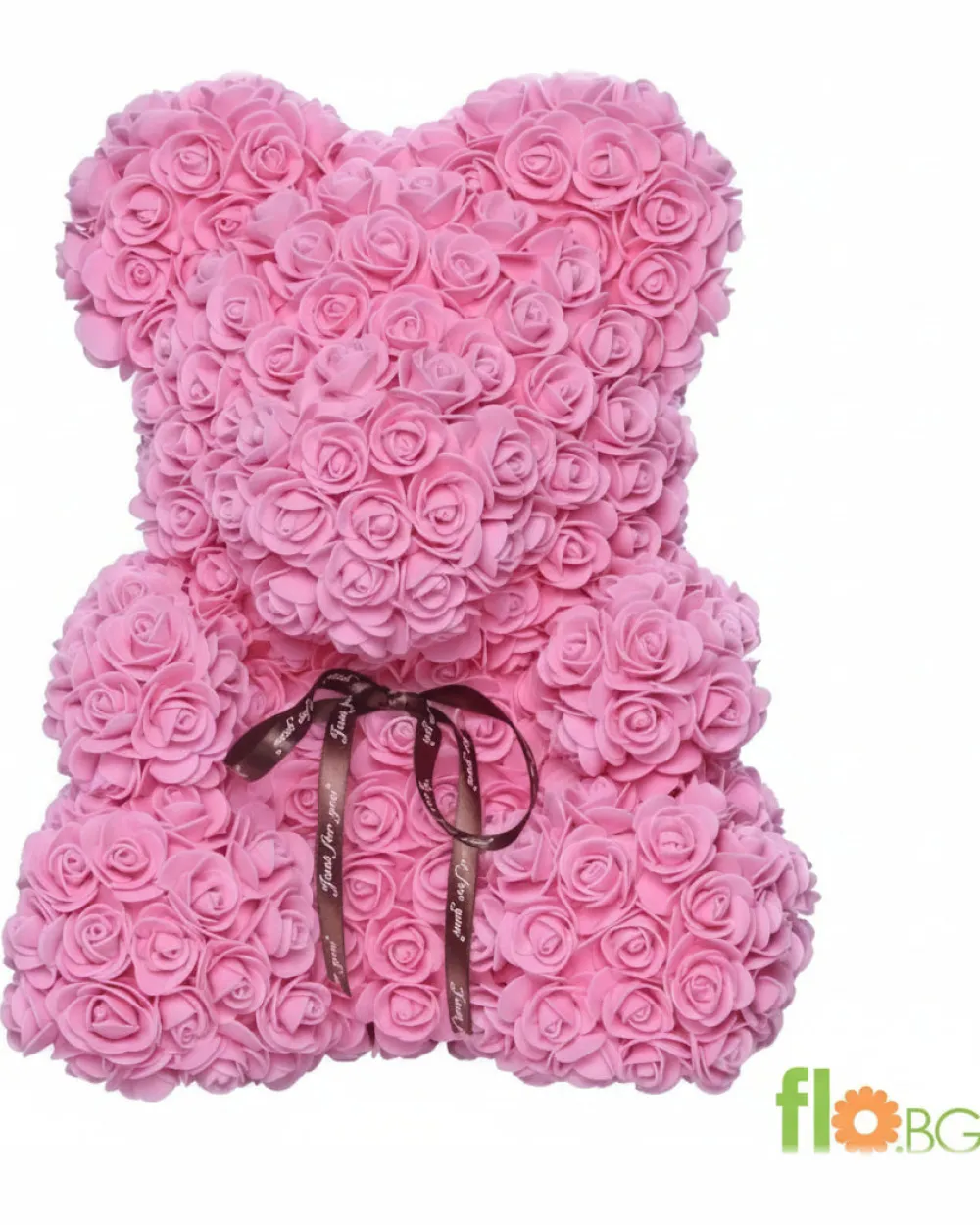 LARGE PINK OR WHITE ROSES BEAR in a luxury box