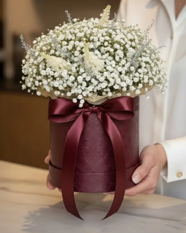 КУТИЯ С БЯЛА ГИПСОФИЛА